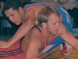 Patrick Lange (blau) gegen Andr Mller (84 kg, Freistil) - [KLICK zum Vergrern!]