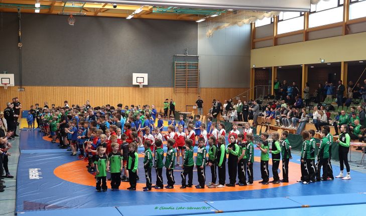 Der Einlauf der Teams